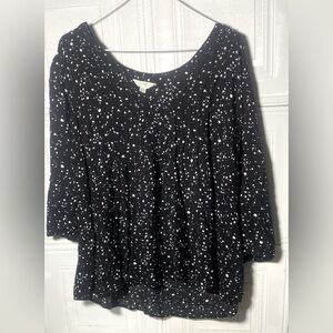 Size 1X- Terra&Sky black and white blouse 👕😍
